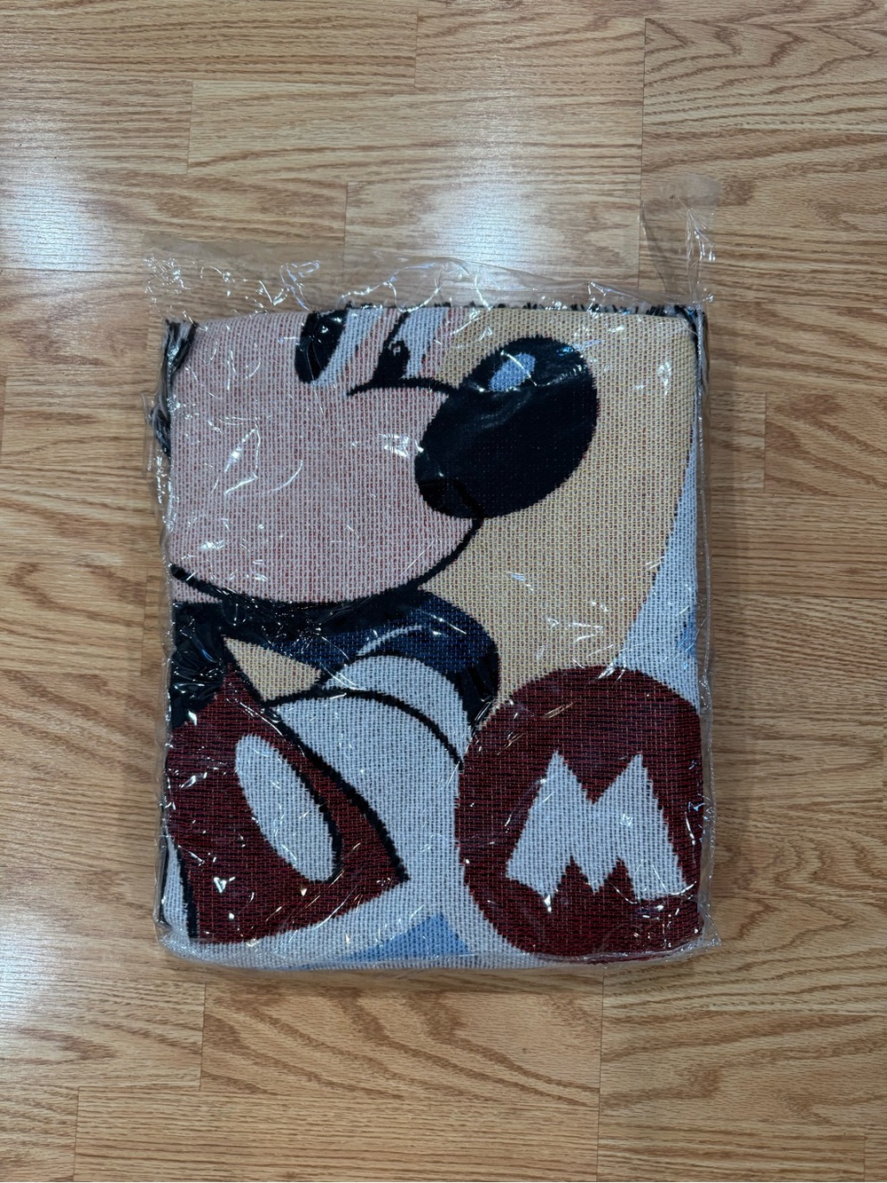 Vintage 1990s Disney Home Mickey Mouse Woven Throw Blanket 56x45 NEW Sealed - Picture 5 of 5